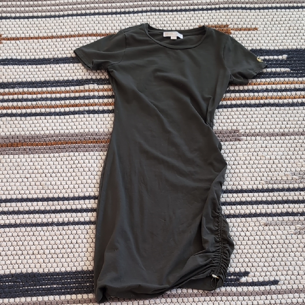 Michael Kors dark green T-shirt dress